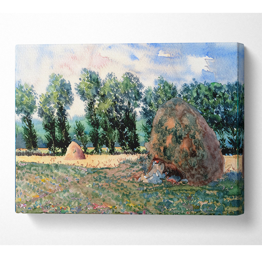 Monet Heuhaufen - Kunstdrucke auf Leinwand - Wrapped Canvas