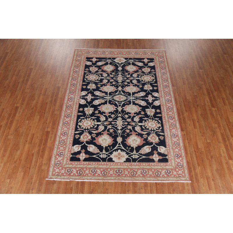 Tapis oriental floral Sultanabad Ziegler noué à la main 7 x 10