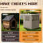 Meuble de 32,84 po H pour petits, moyens et grands chiens (brun clair / gris)-630461032