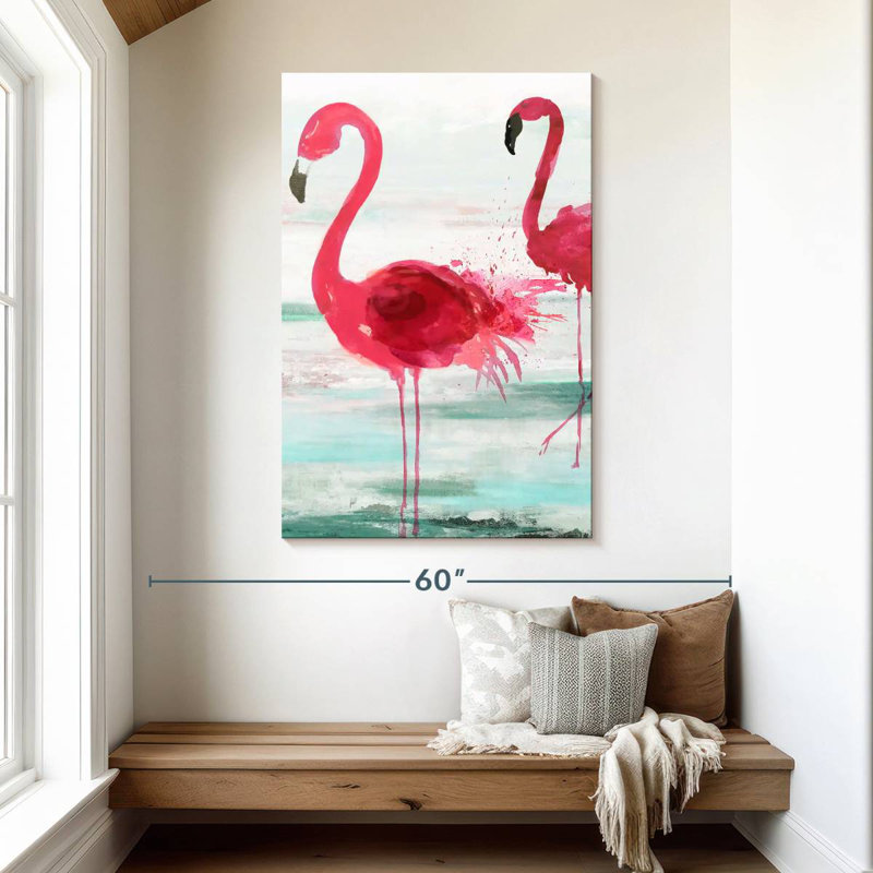 Flamants de la plage, H 48 po x l 32 po