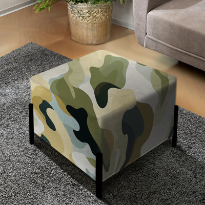 Repose-pieds carré camouflage Desert Oasis Ideational