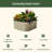 17" Tall 4 In 1 Modular Metal Outdoor Raised Garden Bed-1211993359