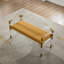 Banc de chambre à coucher, combinaison en acrylique transparent et acier inoxydable doré-1069969560
