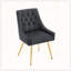 Chaise de salle à manger rembourrée en cuir avec dossier capitonné Diamond-539492840