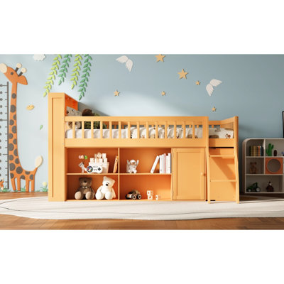 Queen Size Loft Bed With Storage And Soft Led - Sleek Design, Keep Bedroom Clean Tidy Lit Headboard Construction, Extra Space For Books
