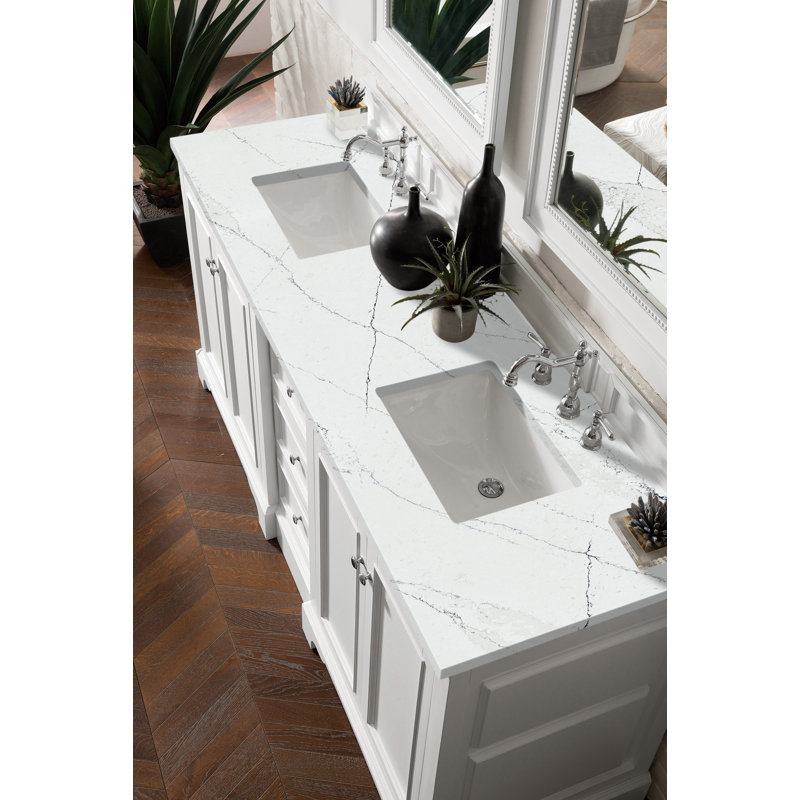 De Soto 72'' W Double Vanity, Ethereal Noctis, 8" Widespread