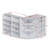 L-shaped Reception Desk With 3 Drawers & Glass Display Cabinet, Retail Counter Front Desk Reception Counter With Cabinet