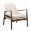 Ensemble de 2 fauteuils d'appoint en cuir de polyuréthane de style Mid-Century avec structure en bois massif et fauteuil de lecture à haut dossier pour le salon-338795939-338795936