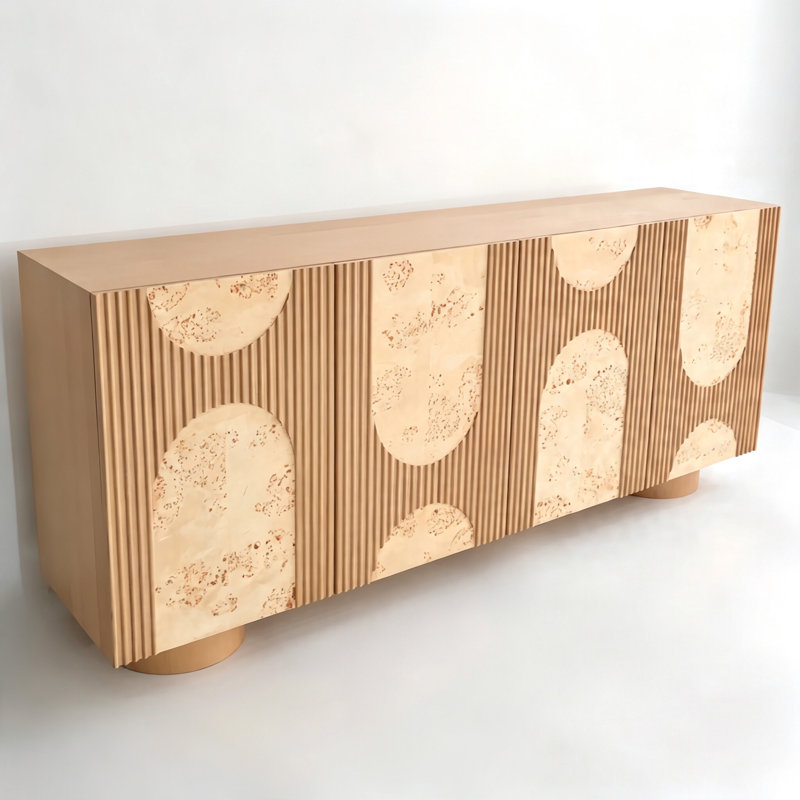Buffet maison de style rétro, H 35,43 po x l 62,99 po x P 15,75 po