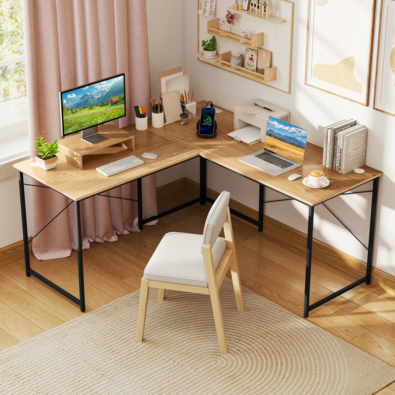 Moorhouse Metal Base Writing Desk, Oak/Black