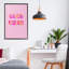 Rose et orange rétro Good Vibes, giclée encadrée, design par Pooja Dave-467334936-467334938