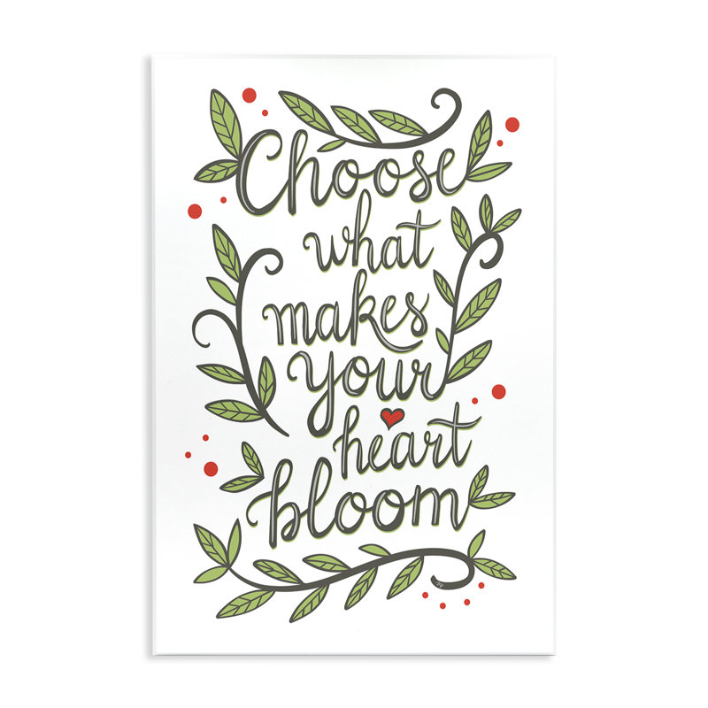 Plaque murale «Makes Your Heart Bloom», design par Martina Pavlova, H 15 po x l 10 po