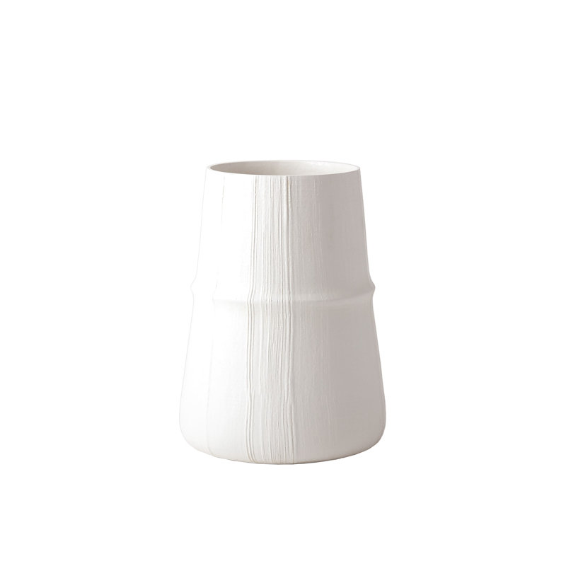 Handmade Ceramic Table Vase, Soft White
