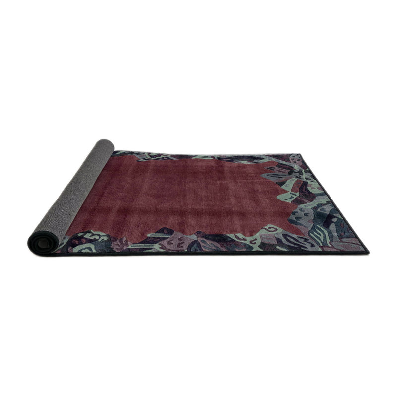 Milada Wool Abstract Indoor Rug, Round 4'