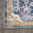 Lorena Ornate Boho Medallion Light Gray/Dark Blue/Orange Rug-1286146192