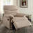 35 Inch Single Seat Manual Recliner xpiyaer Living Room Relaxation brown-toned Fabric Metal Frame-1666047555