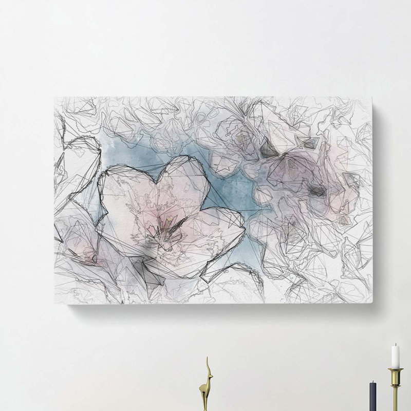Cherry Blossom Tree In Spring In Abstract - Wrapped Canvas Print, 40cm H x 60cm W x 3cm D