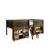 TWIN SIZE WOODEN LOFT BED IN WALNUT-1420488016