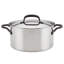 KitchenAid 5-Ply Clad Stainless Steel Induction Stockpot with Lid, 6 Quart