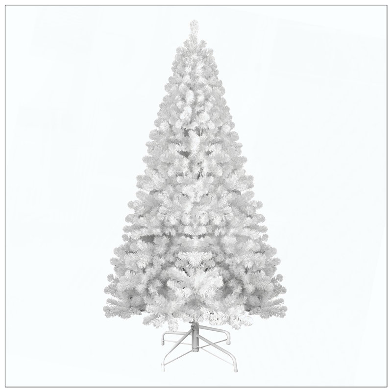 Arbre de Noël avec fil mémoire, arbre en PVC artificiel à charnière à 498 pointes, arbre de Noël de Noël facile à assembler pour la décoration intérieure (ornements non inclus)