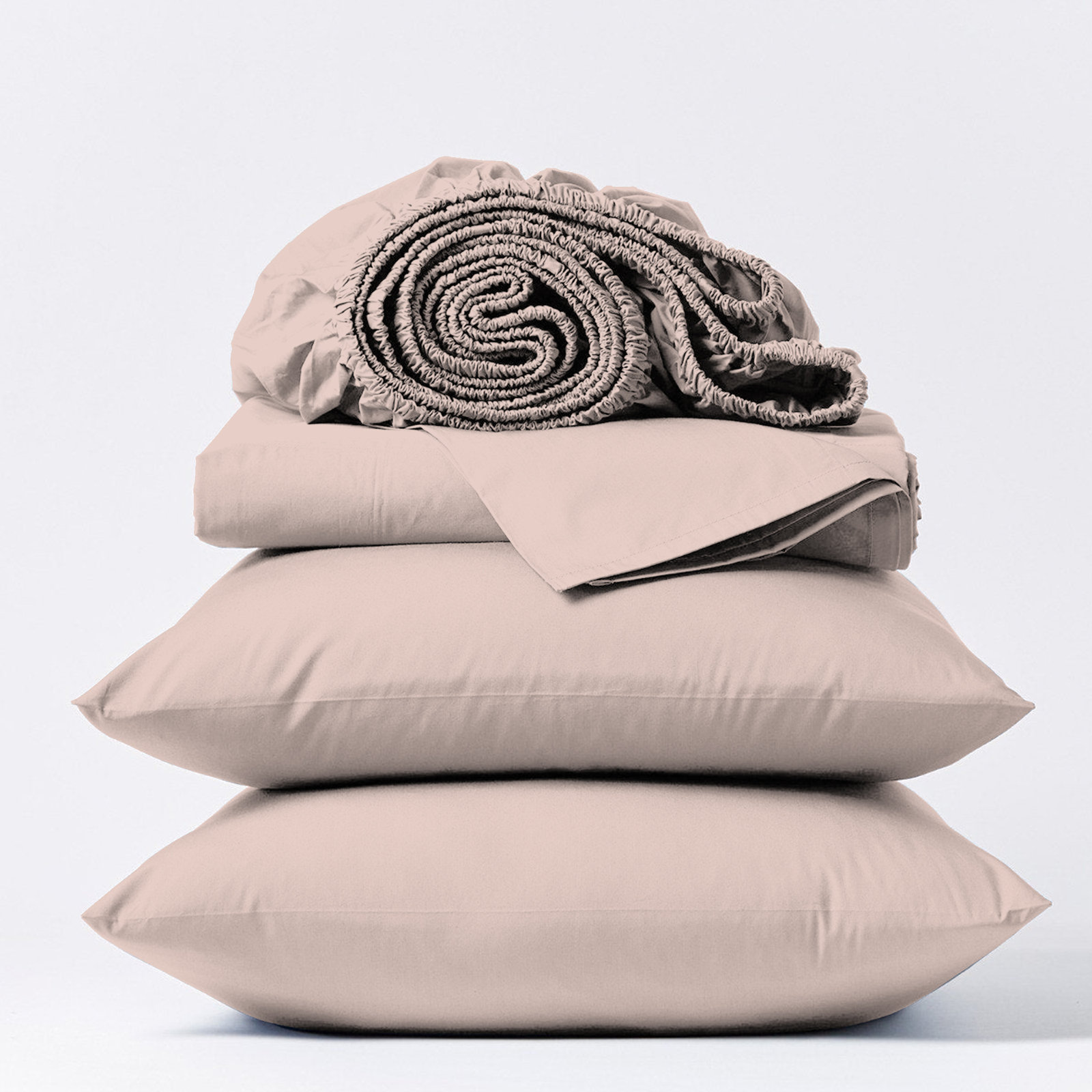 Adelaja Organic Cotton Sheet Set, Twin, Pale Pink