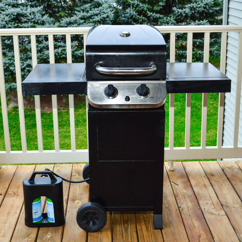 Flame King ProBoost Propane Carrier for Two 1LB Camping Cylinders, Convert To QCC