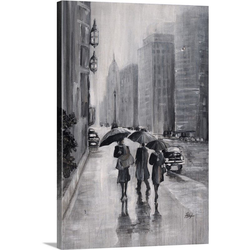 «Anne Umbrellas» par Anneice, H 24 po x l 16 po x P 1,5 po, Toile tendue
