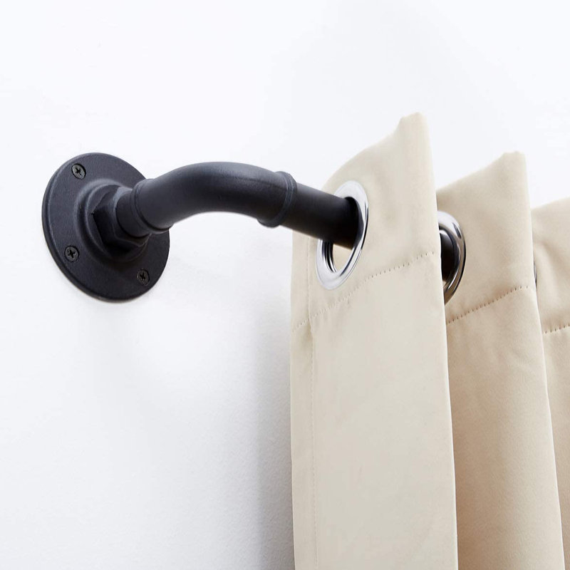Upper Swainswick Adjustable Single Curtain Rod, 98'' - 144''