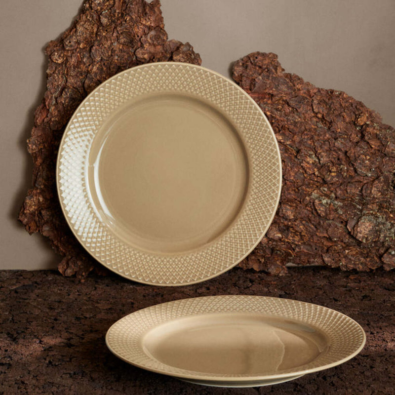 Rhombe Earth Porcelain Dinner Plate