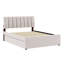 Lit plateforme tapissier avec lit gigogne et tête de lit Teddy-435240573-435240575