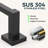 Toilet Paper Holder Wall Mount And Hand Towel Ring Set, Sus 304 Stainless Steel Double Post Pivoting Tissue Roll Holder, Modern Bathroom Hardware Accessories Set-117446445