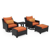 5 PC Deep Seating Club Chair Conversation Set