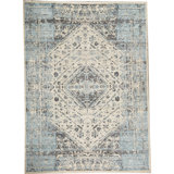 Neo Villa Oriental Hand Knotted Ivory/Gray/Blue Area Rug