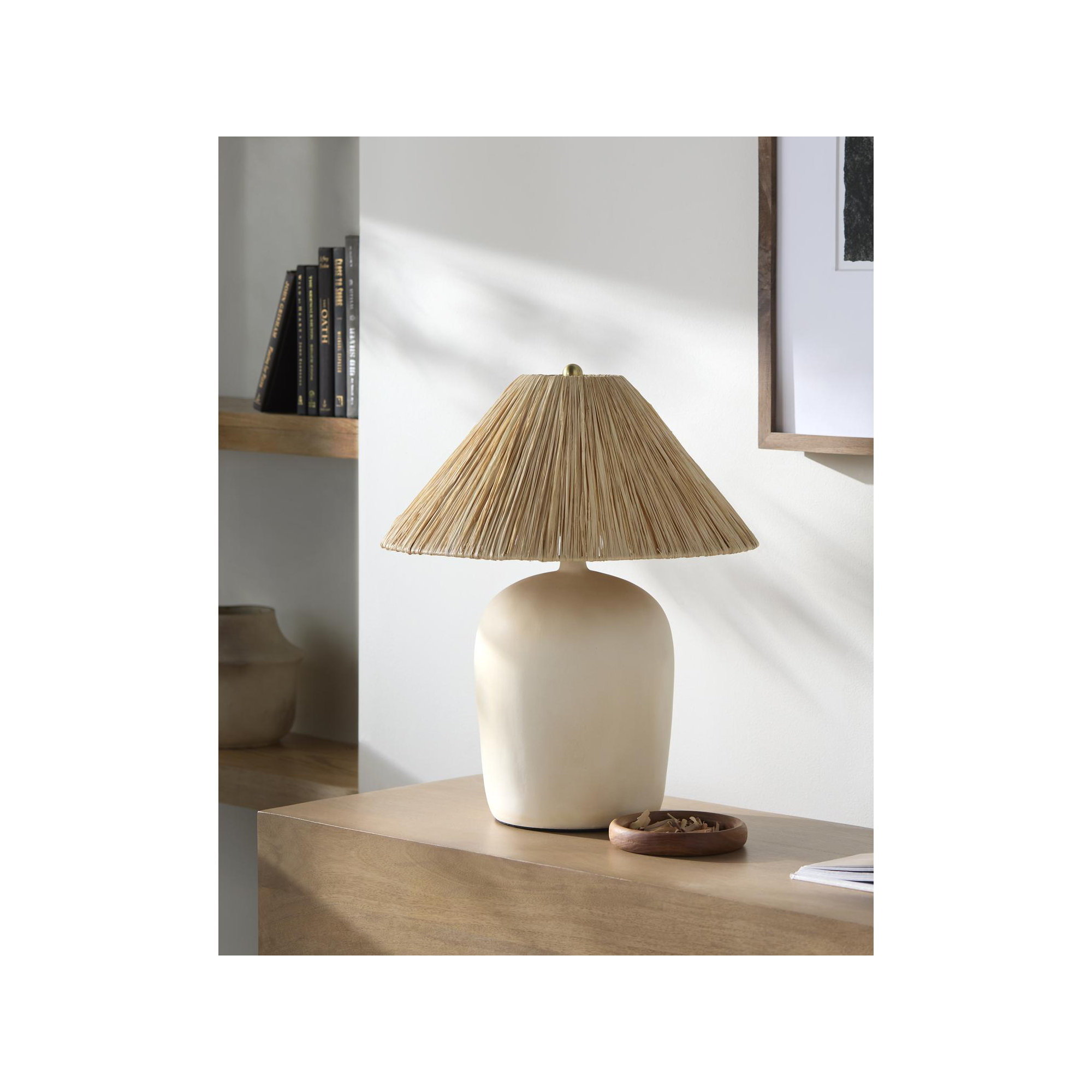 Danica Table Lamp, Off White, Seagrass Empire