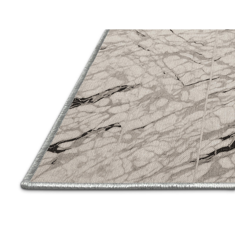 Machine Washable Beige Area Rug, Runner 2' x 4'