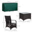 Alessia 2 - Person Patio Dining Set with Rectangular Table , Cushions Included-945331709-945331708