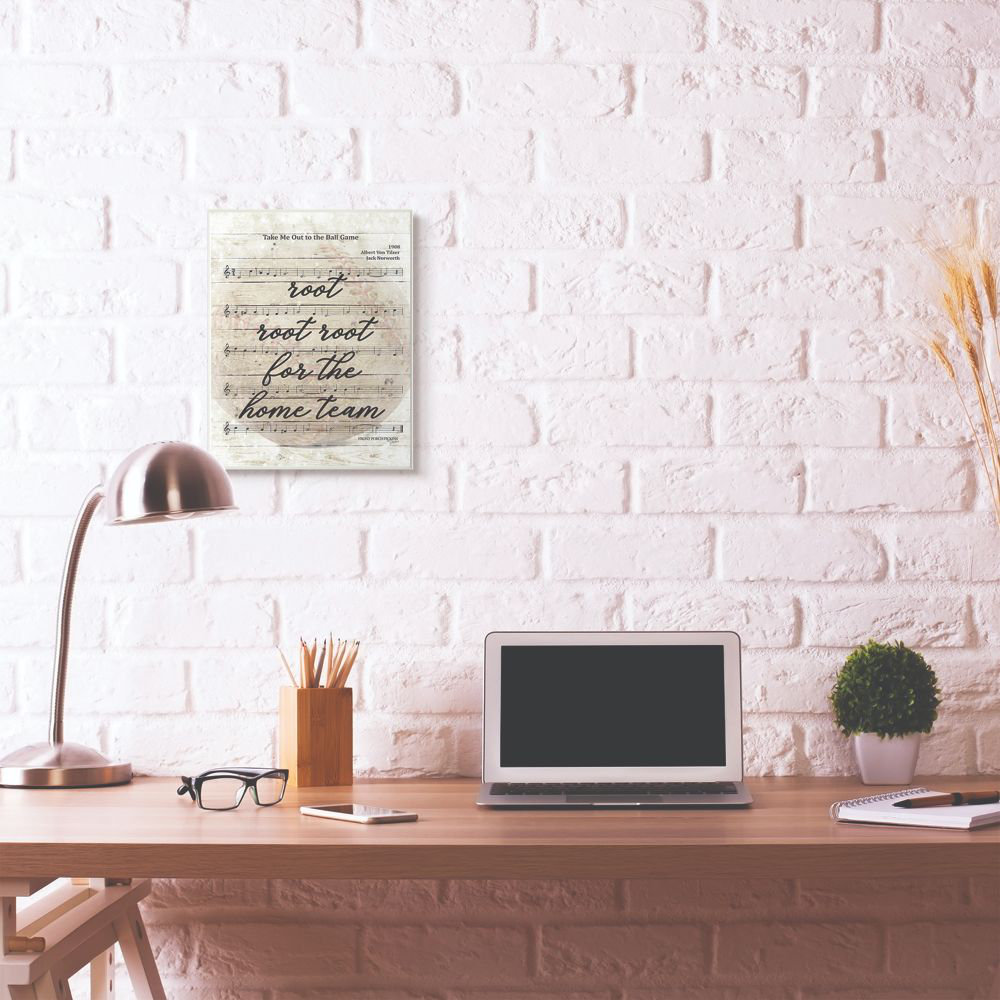 'Root for the Home Team Base Ball Game Music Sheet' by Penny Lane Publishing - Textual Art Print Winston Porter 