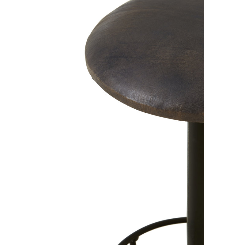 Adlai Counter Stool with Metal Frame, Antique Blue