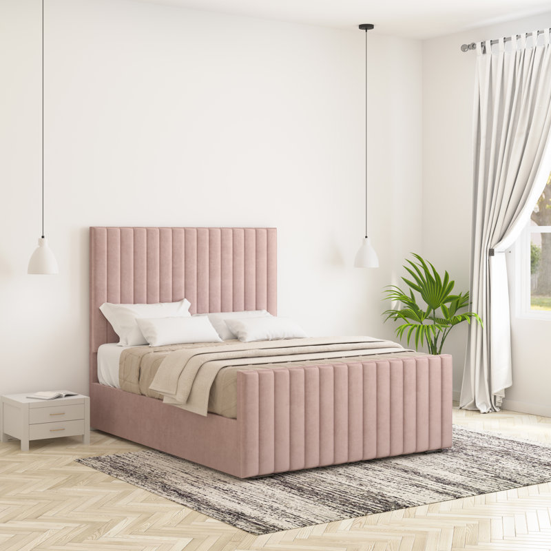 Upholstered Bed, Pink, Double (4'6)