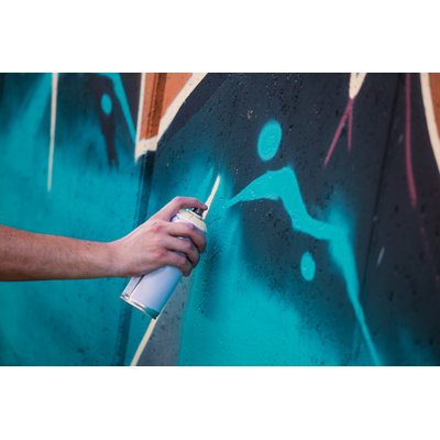 Street Artist - Wrapped Canvas Print