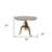 Adjustable Height Antiqued Nickel Three Leg Base Round Top Dining Table-831669547-831669544