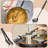 2 Pcs Stainless Steel Pasta Spoon With Teeth Large Spaghetti Utensil, 9.4'' Tong And 13.6'' Pasta Fork With Vacuum Handle, Comfortable Grip Design Spoons For Kitchen-113378074