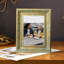 Cadre 3 photos de style héritage doré antique pour photos et décor de bureau 8 po x 10 po