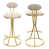 Beige/Gold Seat/ Gold Frame
