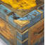 Nador Hand-Painted Brass Inlay Storage Trunk Coffee Table-1121909632