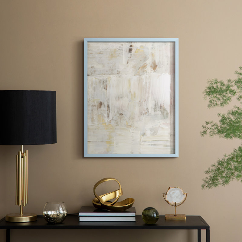 Reproduction encadrée Milky Patina II - bois massif, Bleu, H 15 po x l 12 po