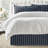 Shay Broad Ticking Stripe Dark Denim Cotton Bedskirt-109715411-109715415-124942501