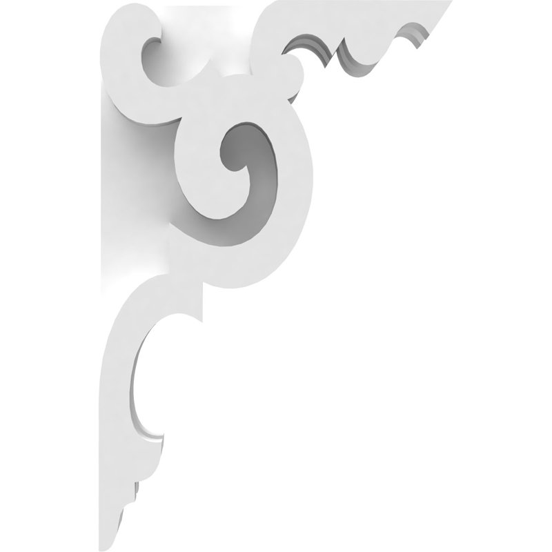 Corbeau en PVC de qualité architecturale Benson, H 7 po x l 4,5 po x P 1,875 po