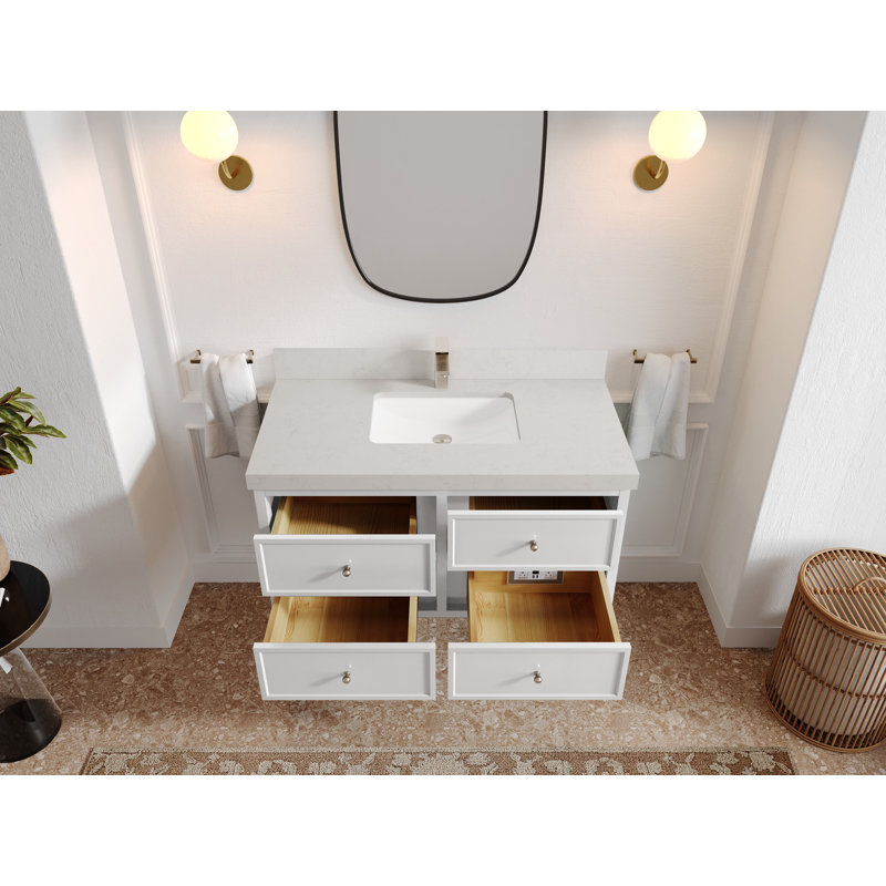 42'' Single Bathroom Vanity with Quartz Top