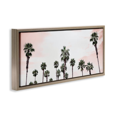Cadre flottant Laguna Beach Pink Palms, design par Natalie Carpentieri